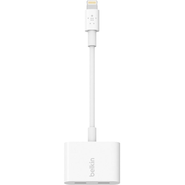 Belkin Rockstar 11.43 cm Lightning Audio/Power Cable for iPhone, iPad - 1 Belkin Rockstar 11.43 cm Lightning Audio/Power Cable for iPhone, iPad - 1